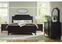 Wooden/ Timber King Size Mid Century Bed Frame in Black - Sydney